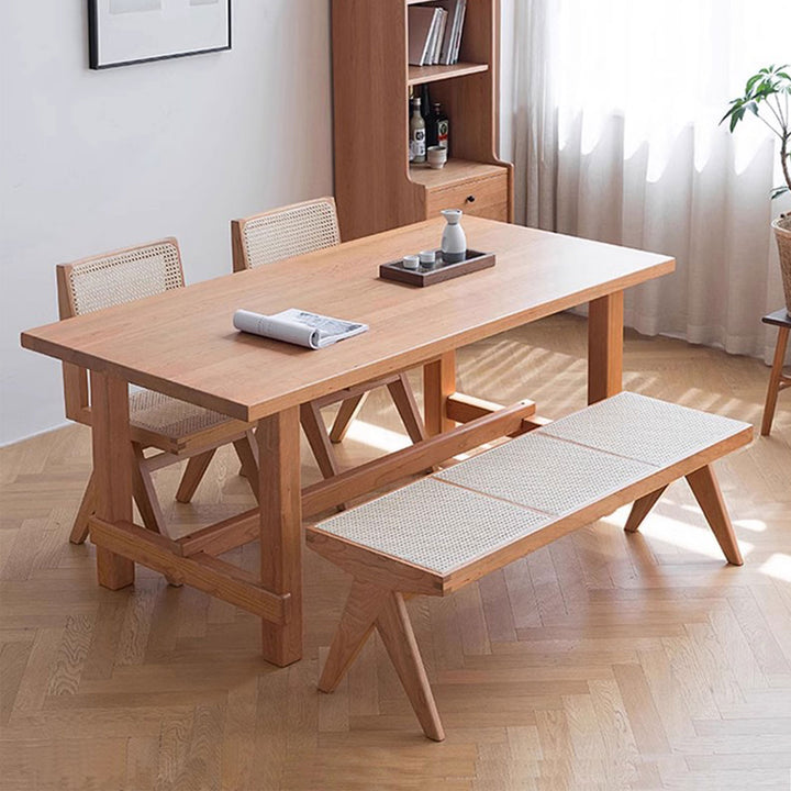 Rattan Bench & Ottoman Present Them