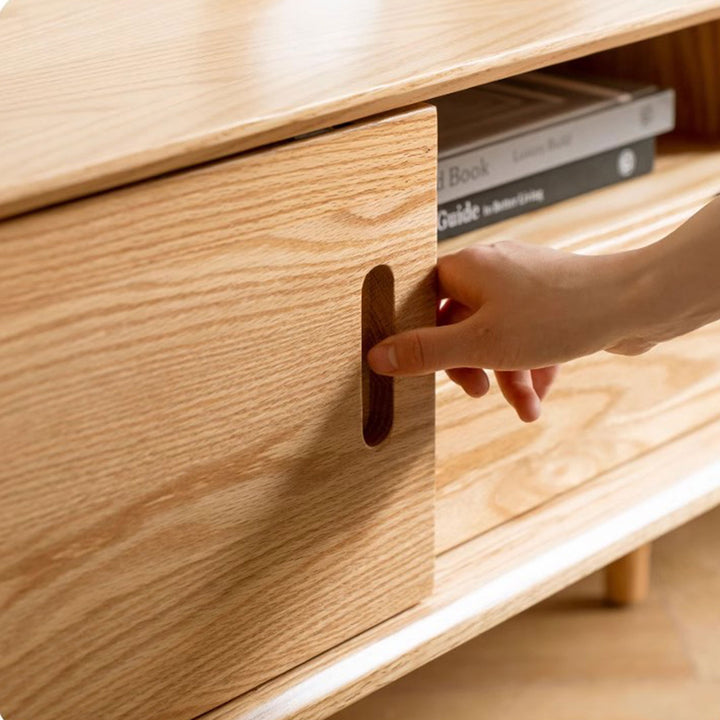 Rustic Oak TV Console Present Them