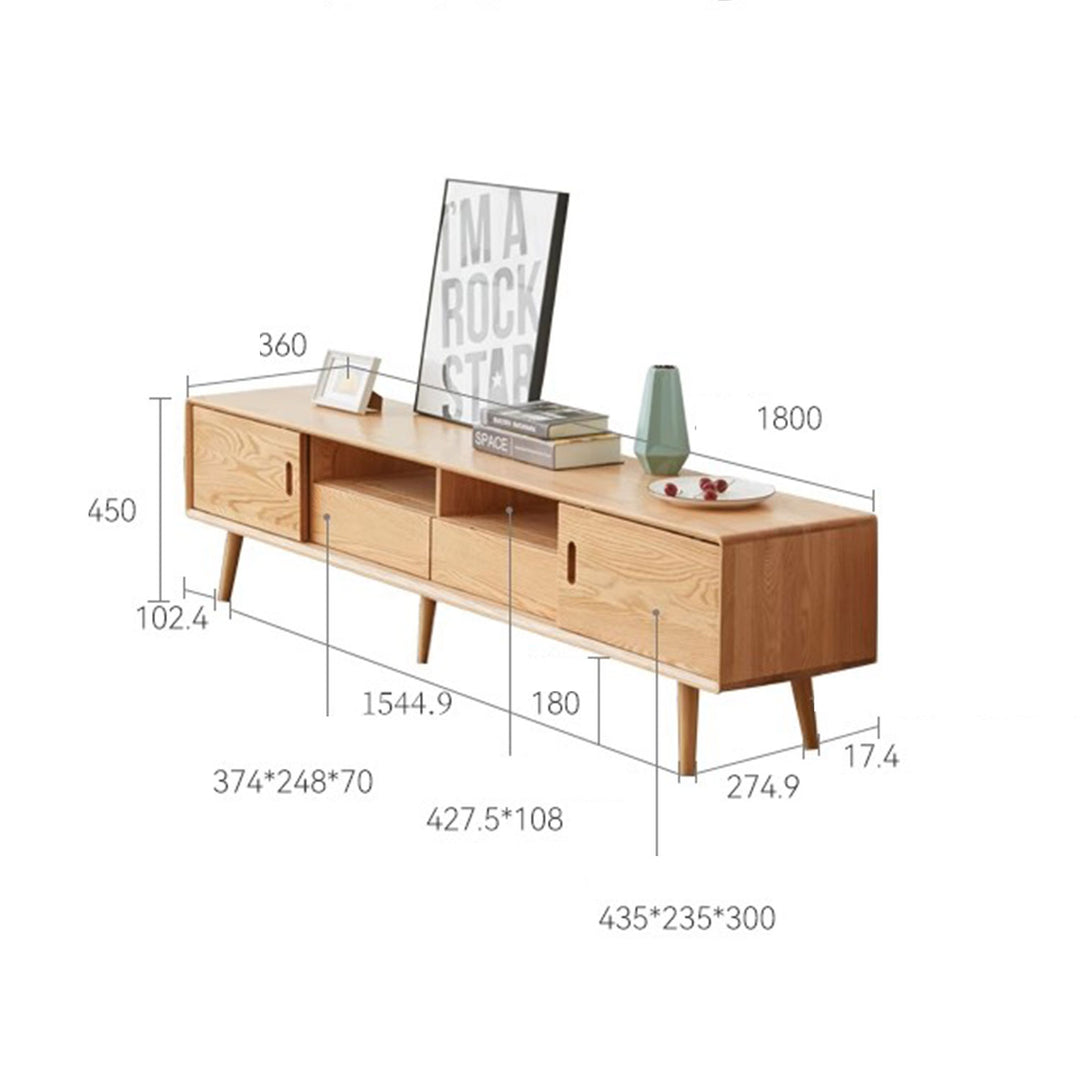 Rustic Oak TV Console Present Them