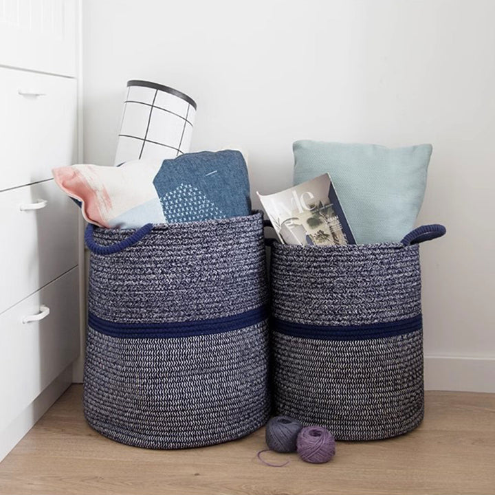Set of 2 Cotton Storage Baskets Present Them