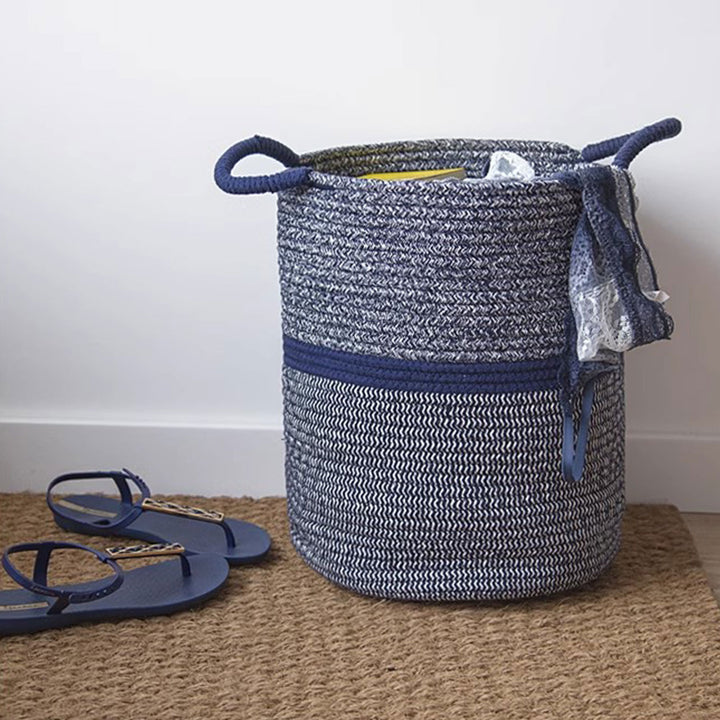 Set of 2 Cotton Storage Baskets Present Them