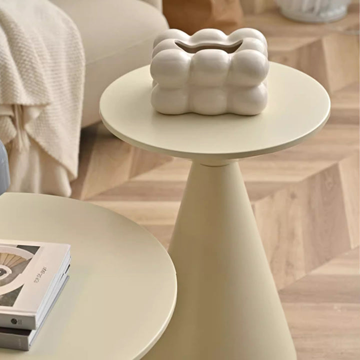 MAS-1254 Masdio Set of 2 Metal Conical End Tables Present Them