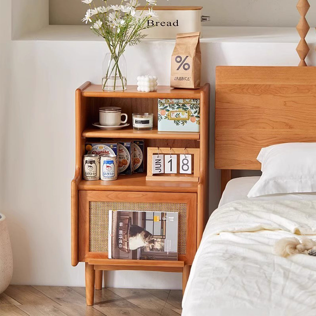 MAS-1338 Masdio Single-Drawer Solid Wood Nightstand Masdio