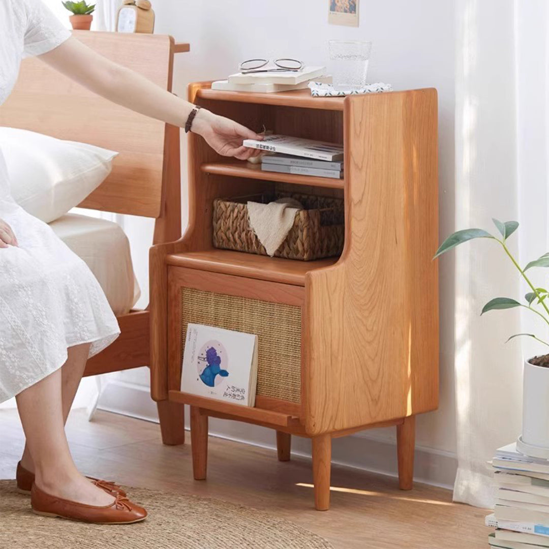 MAS-1338 Masdio Single-Drawer Solid Wood Nightstand Masdio