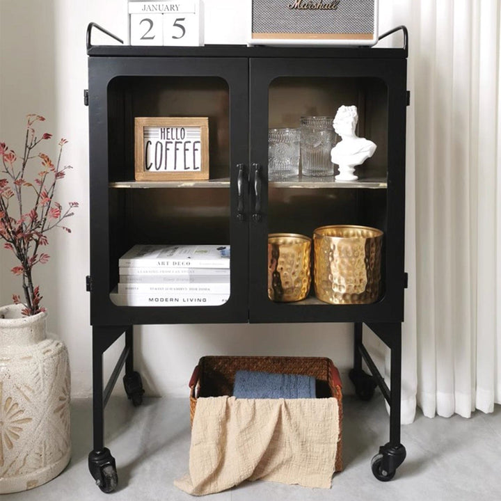 MAS-1316 Masdio Sleek Black Industrial-Style Side Table Masdio