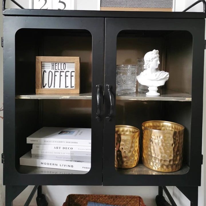 MAS-1316 Masdio Sleek Black Industrial-Style Side Table Masdio