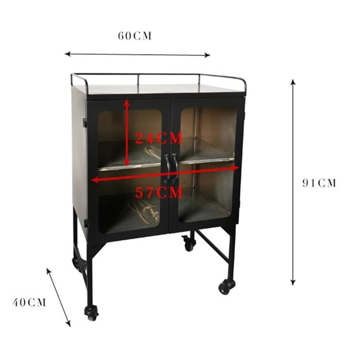 MAS-1316 Masdio Sleek Black Industrial-Style Side Table Masdio