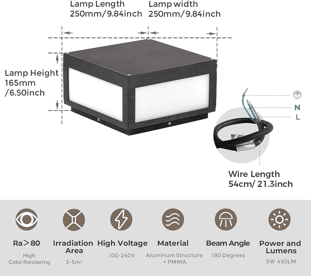 Solar Outdoor Modern Post Light Masdio