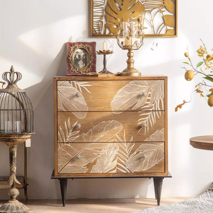 MAS-1426 Masdio Solid Pinewood End Table with Exposed Shelf Masdio
