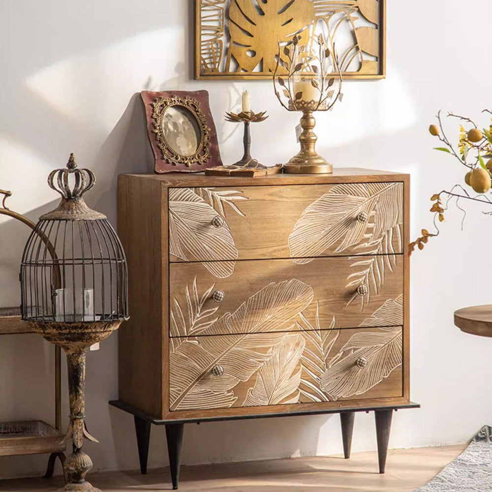 MAS-1426 Masdio Solid Pinewood End Table with Exposed Shelf Masdio
