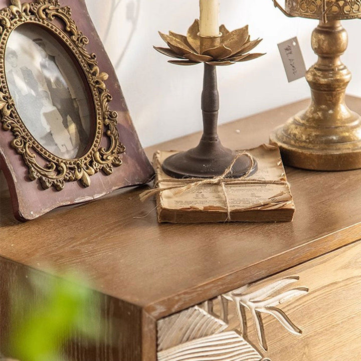 MAS-1426 Masdio Solid Pinewood End Table with Exposed Shelf Masdio