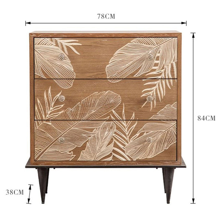 MAS-1426 Masdio Solid Pinewood End Table with Exposed Shelf Masdio