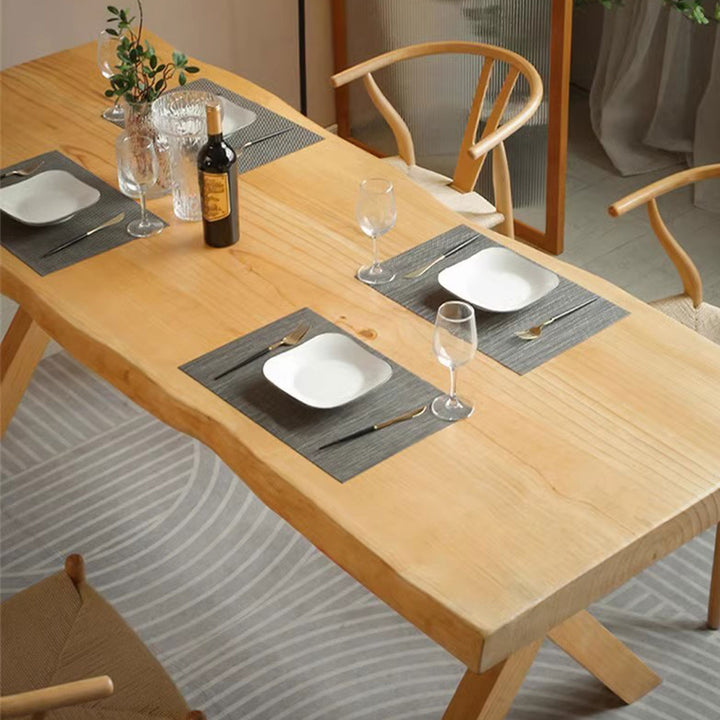 Solid Wood Dining Table Present Them
