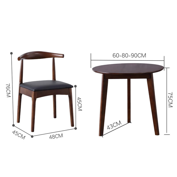 MAS-1346 Masdio Solid Wood Round Dining Table Masdio