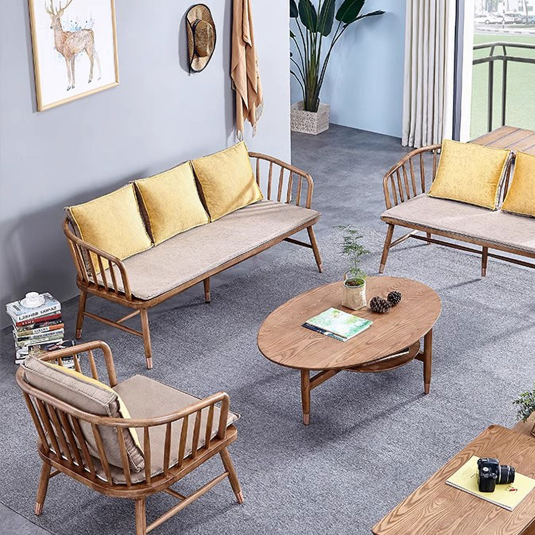 Solid Wood Sofa Present Them