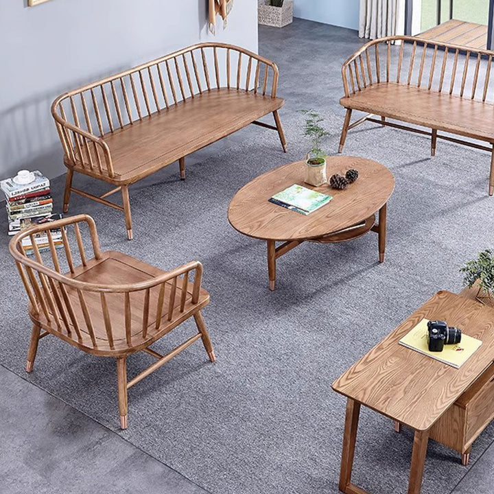 Solid Wood Sofa Present Them