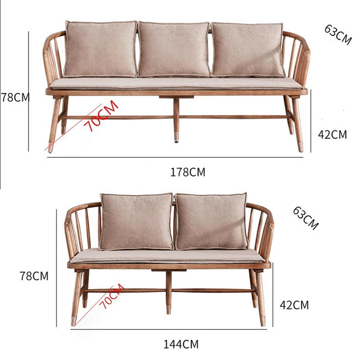 Solid Wood Sofa Present Them