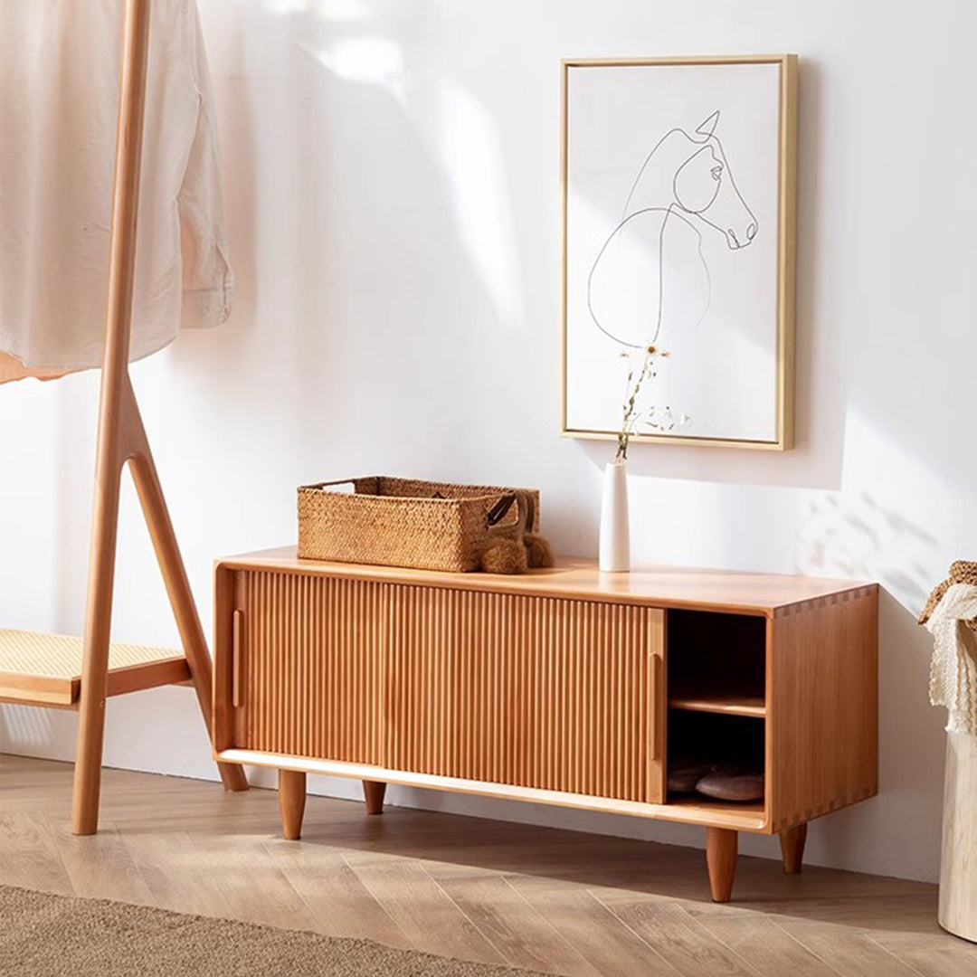 MAS-1356 Masdio Solid Wood TV and Shoe Storage Cabinet Masdio