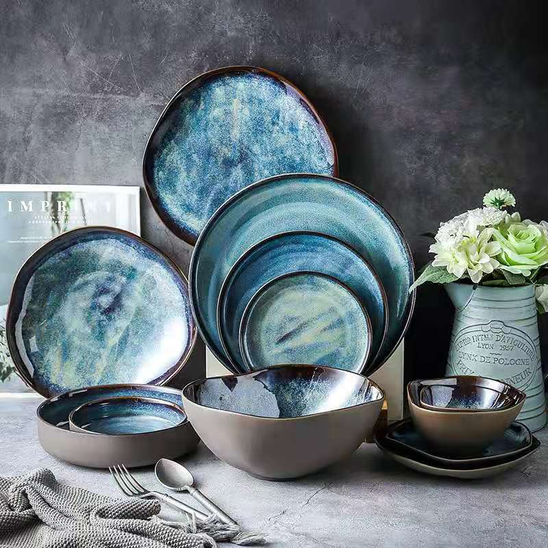 Spritz Irregular Dinnerware Set (Set Of 12 Plates) Masdio