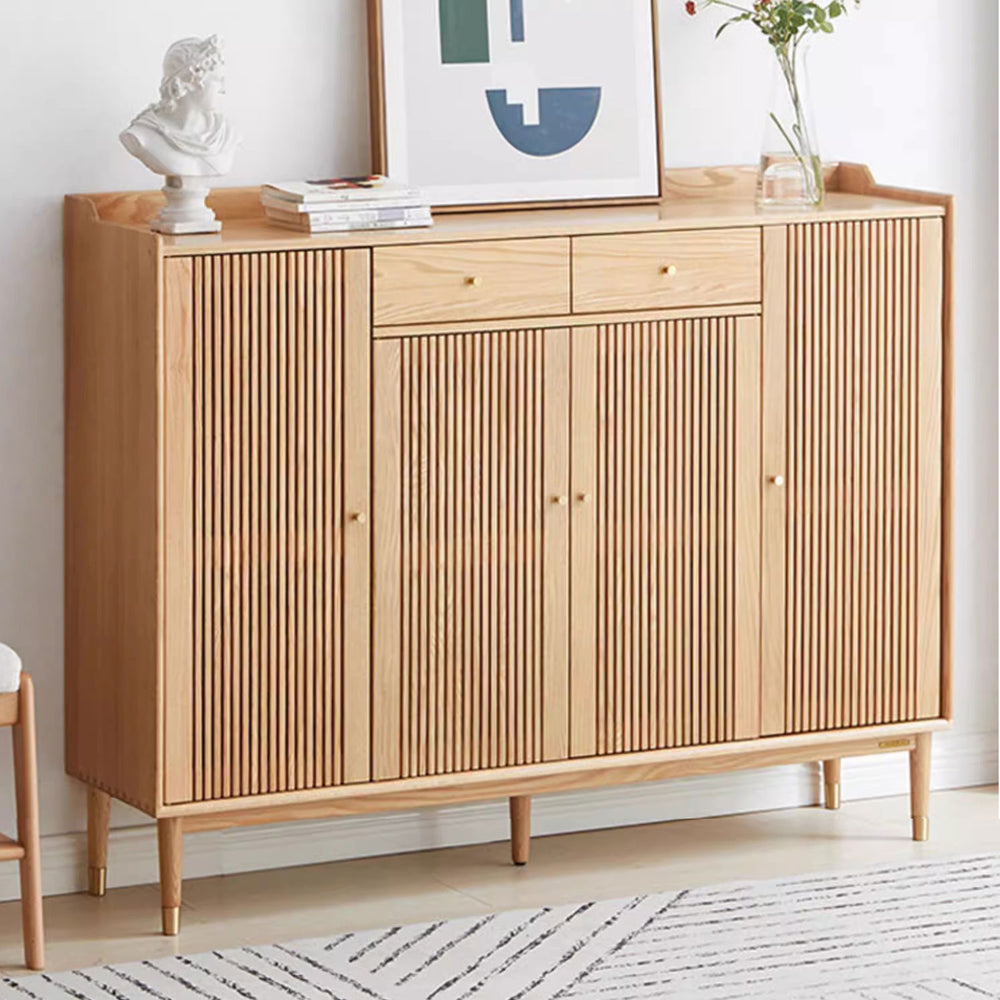 Stylish and Functional 4 Door Shoe Cabinet with Drawers Present Them