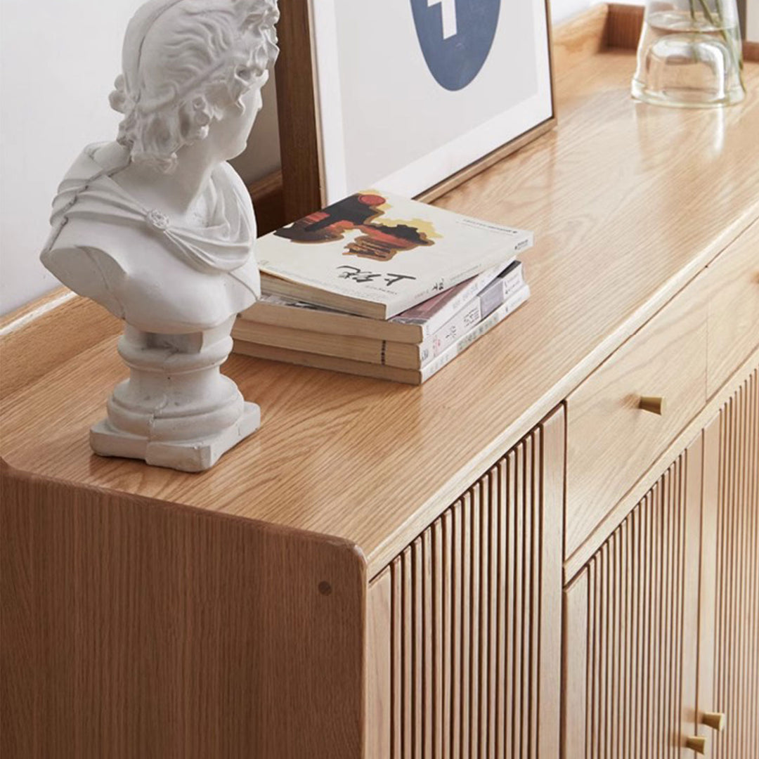 Stylish and Functional 4 Door Shoe Cabinet with Drawers Present Them