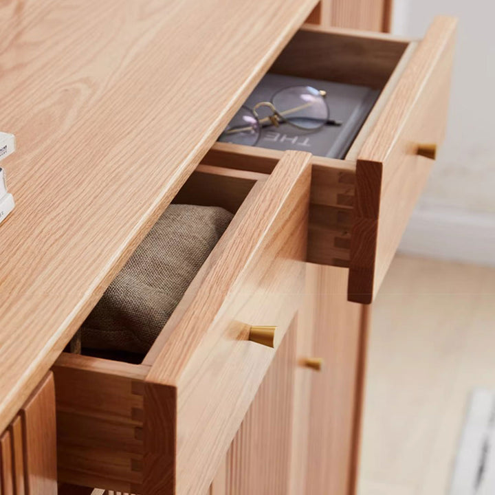 Stylish and Functional 4 Door Shoe Cabinet with Drawers Present Them