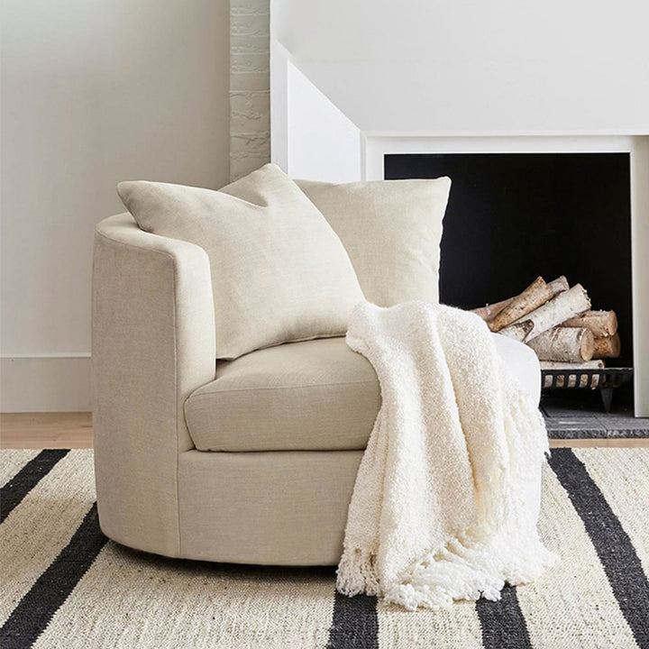 MAS-1403 Masdio Swivel Barrel Chair with Chic Design Masdio