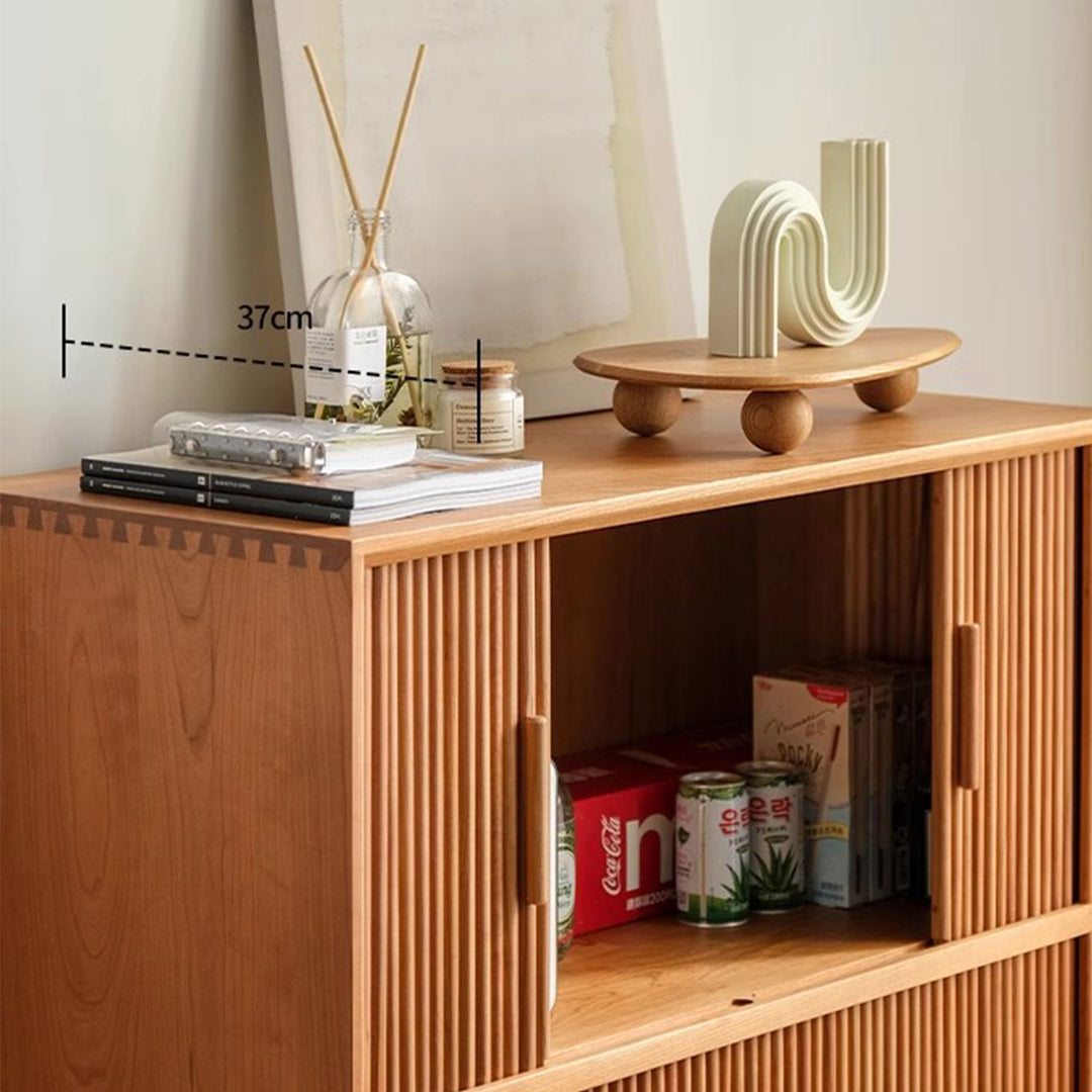 Versatile Solid Wood Bookcase and Cabinet Present Them