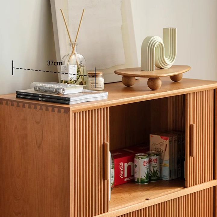 Versatile Solid Wood Bookcase and Cabinet Present Them