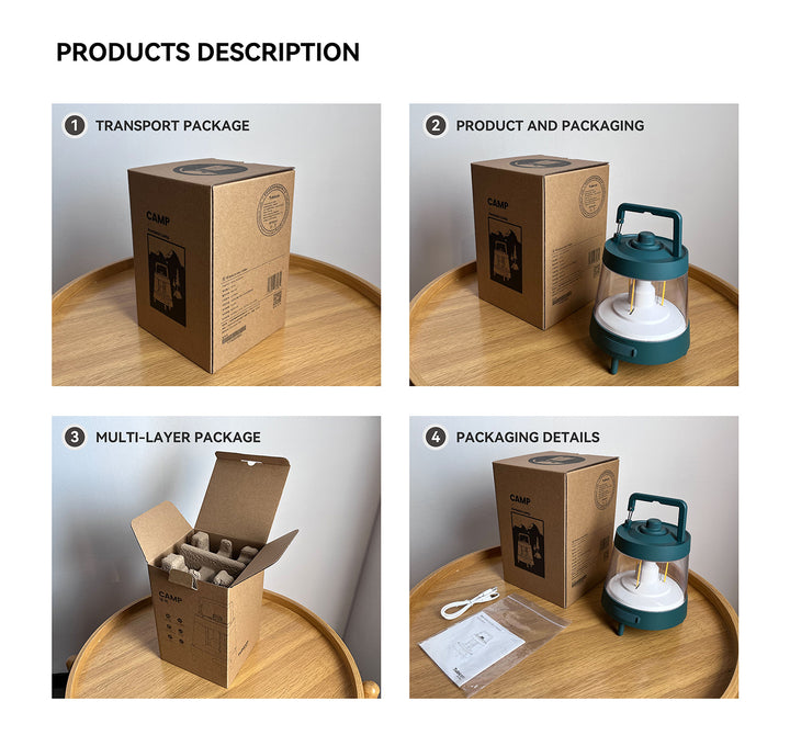 Vintage Filament LED Camping Lantern Present Them