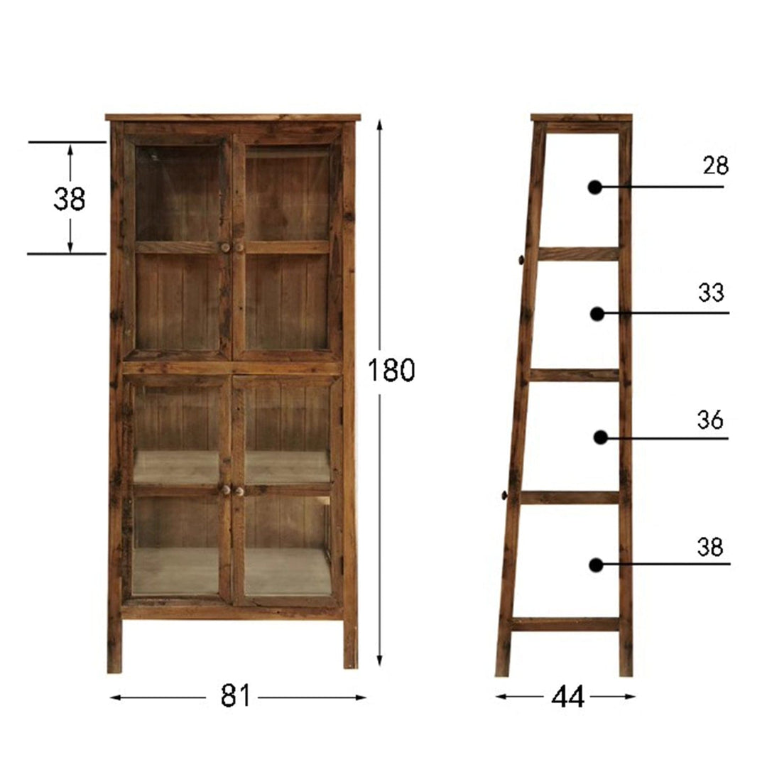 MAS-1324 Masdio Vintage Solid Wood Display Cabinet Masdio