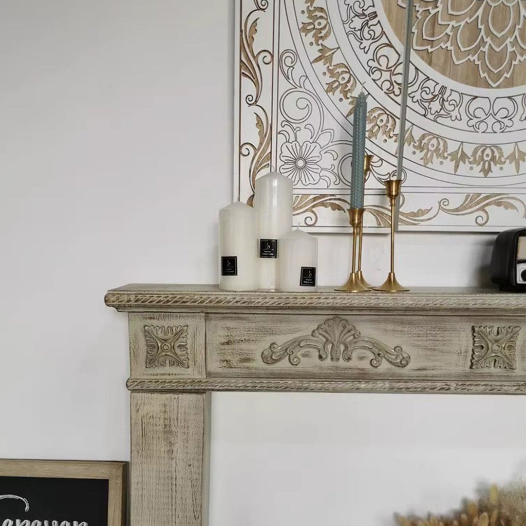 MAS-1318 Masdio Vintage Solid Wood Fireplace Console Masdio