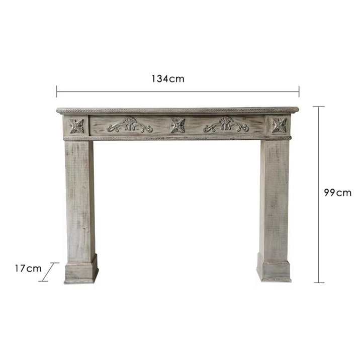 MAS-1318 Masdio Vintage Solid Wood Fireplace Console Masdio