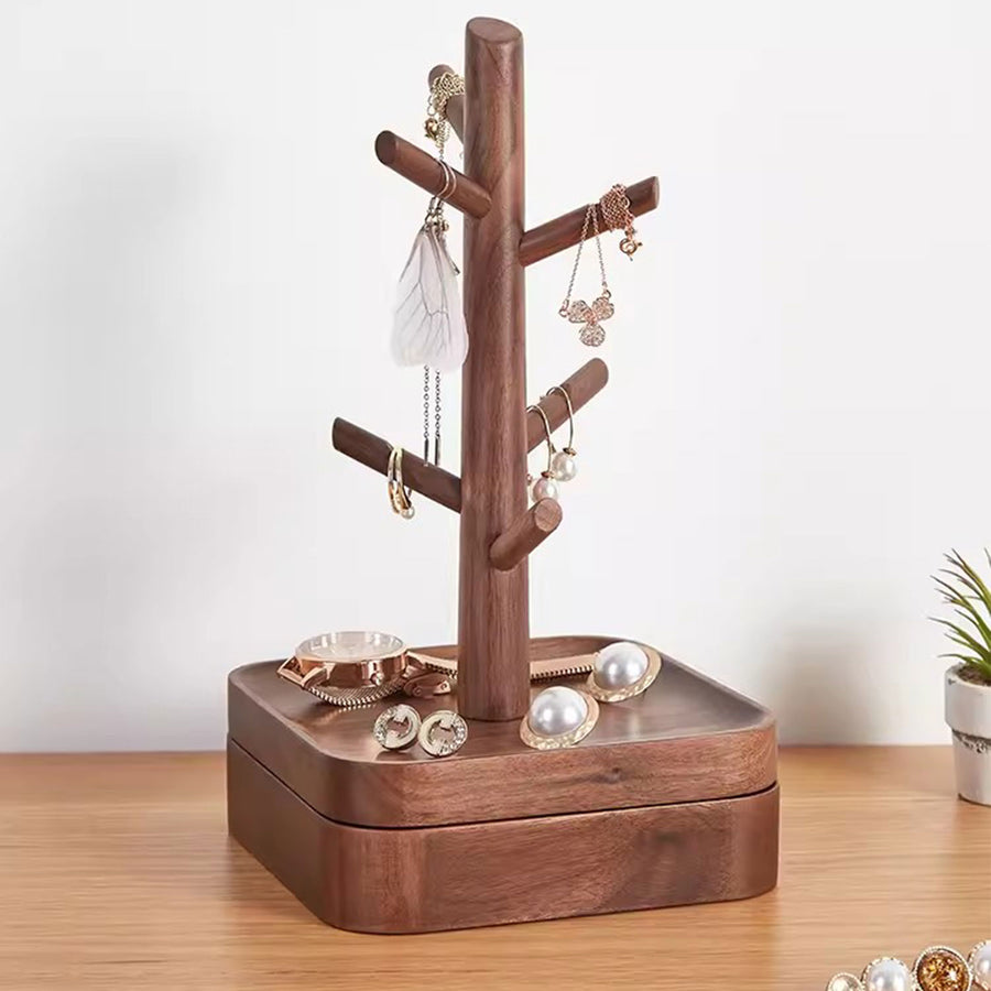 Walnut Jewelry Rack Present Them