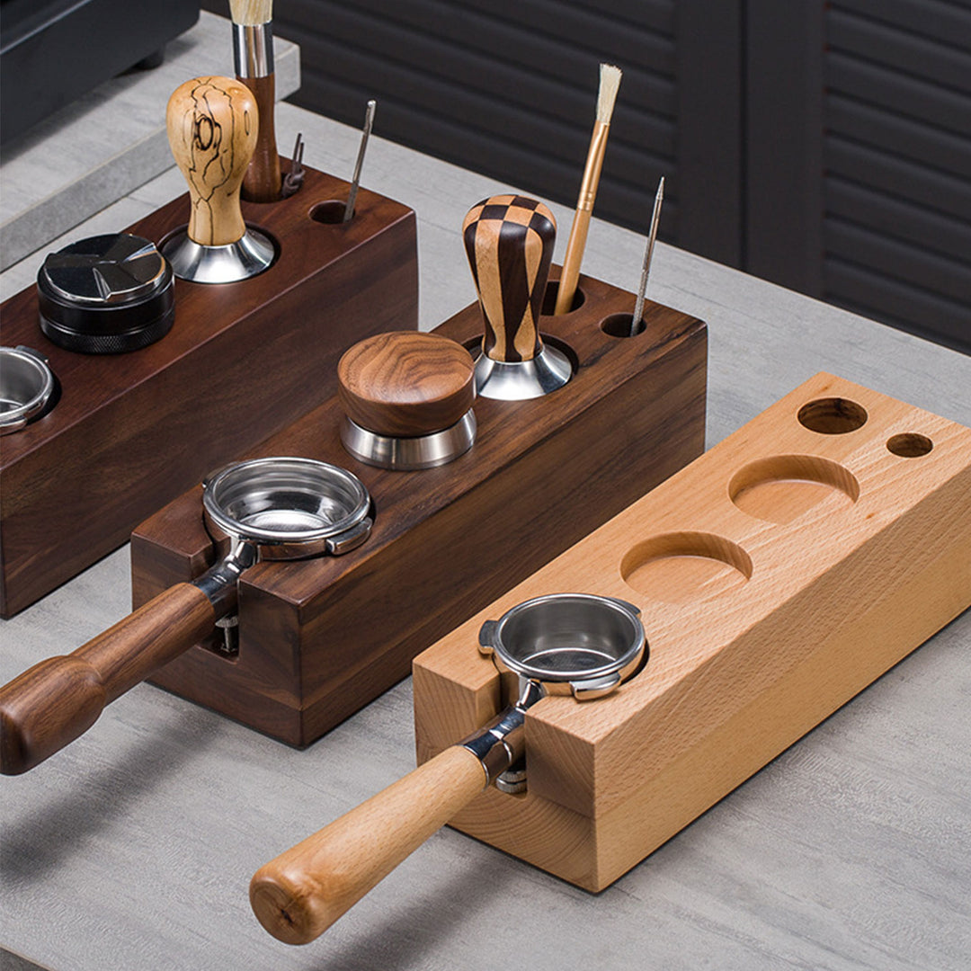 Wood Coffee Tamper Holder Present Them