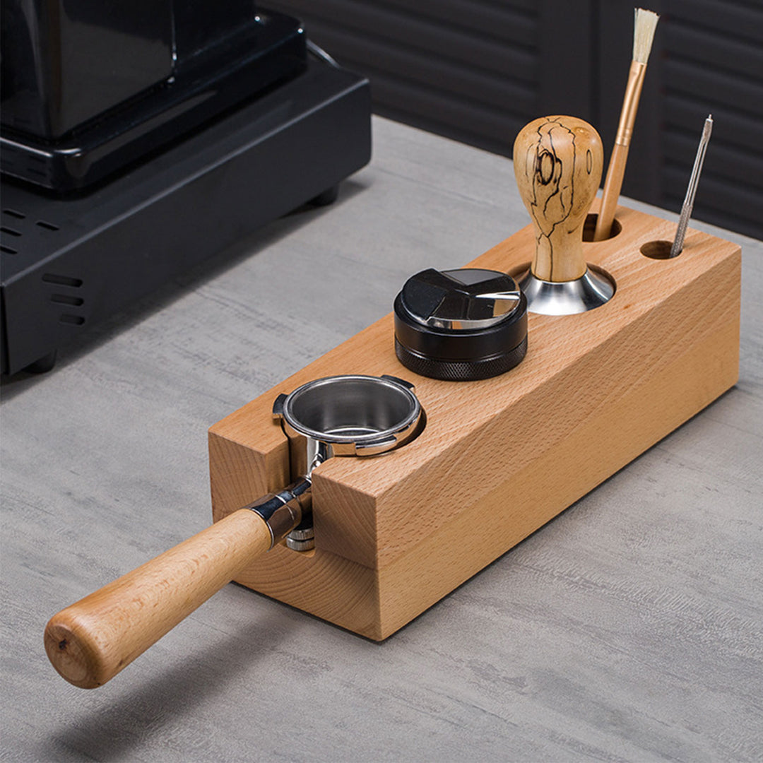 Wood Coffee Tamper Holder Present Them