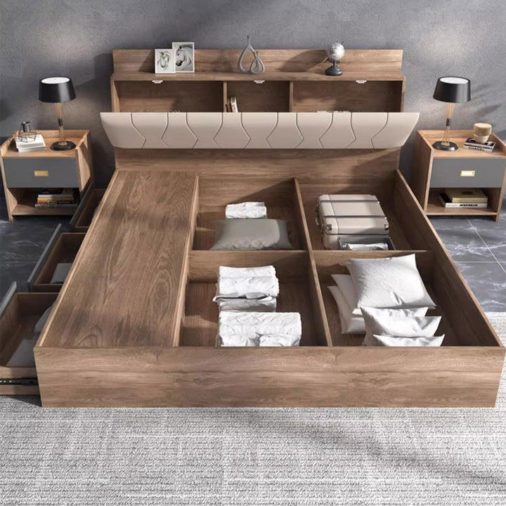 Wooden Storage Bedframe Present Them