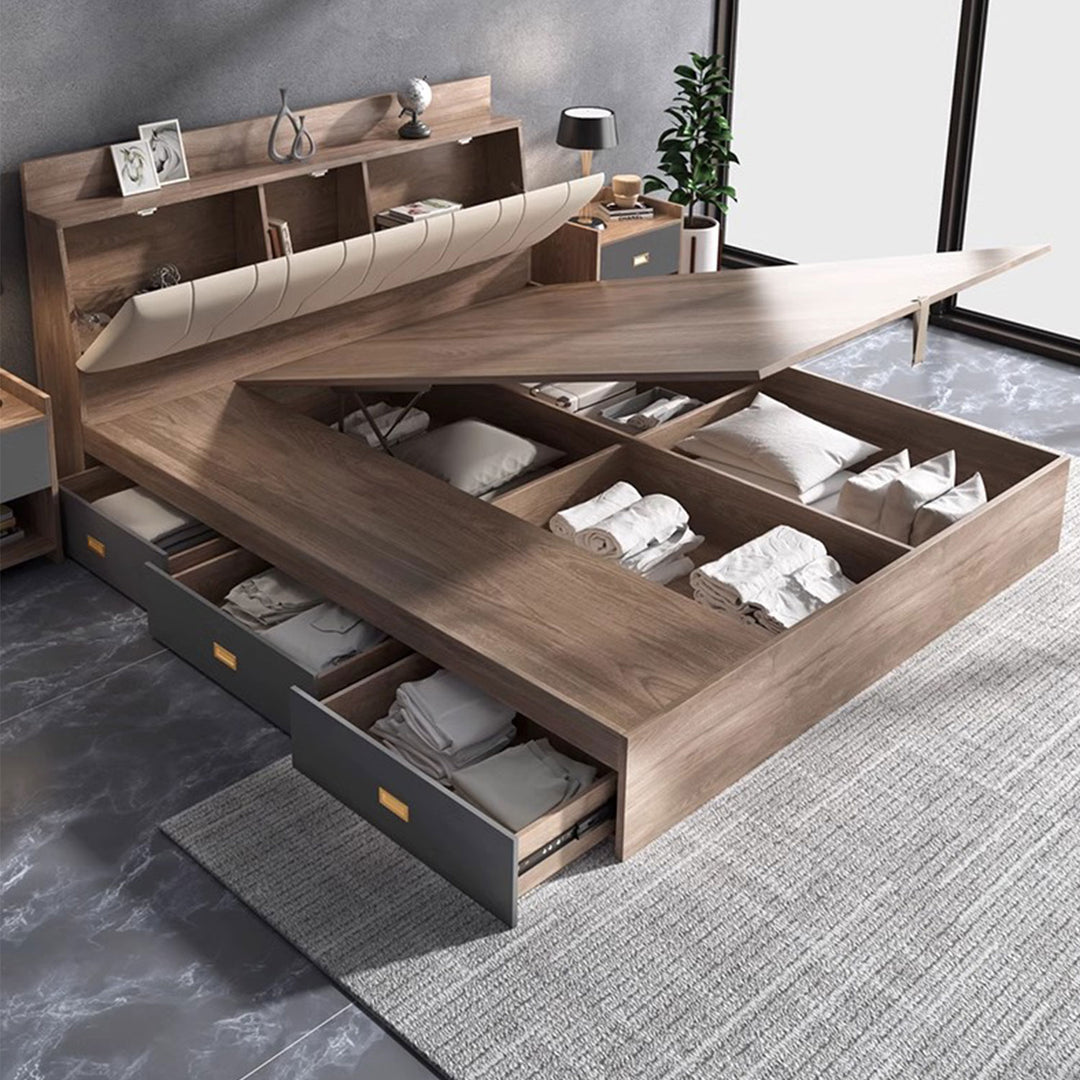 Wooden Storage Bedframe Present Them