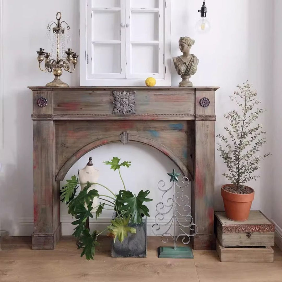 Masdio Sophisticated Fireplace Mantel Console Table Masdio