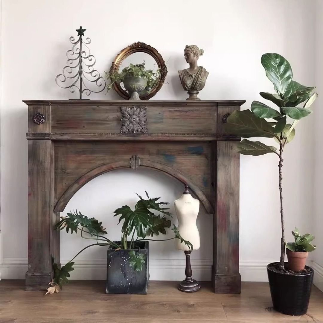 Masdio Sophisticated Fireplace Mantel Console Table Masdio