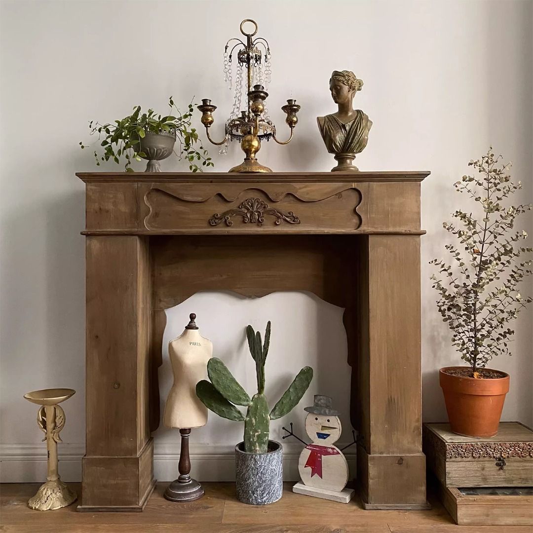 Masdio Sophisticated Fireplace Mantel Console Table Masdio