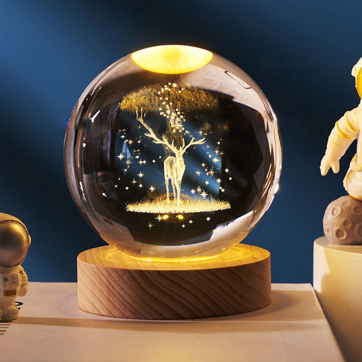 Crystal Ball Night Light Present Them
