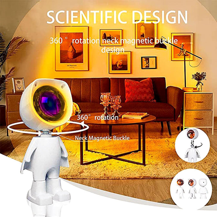 Astronaut Sunset Projection Lamp Present Them