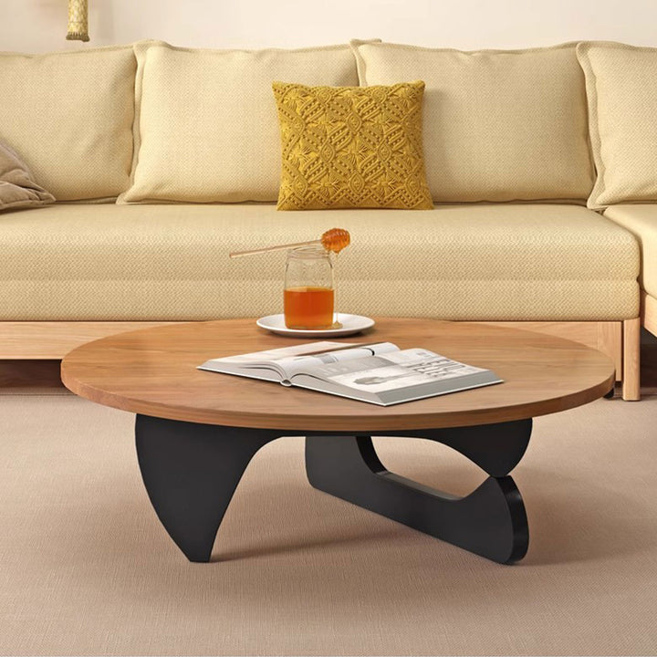 Circular Wooden Coffee Table Present Them