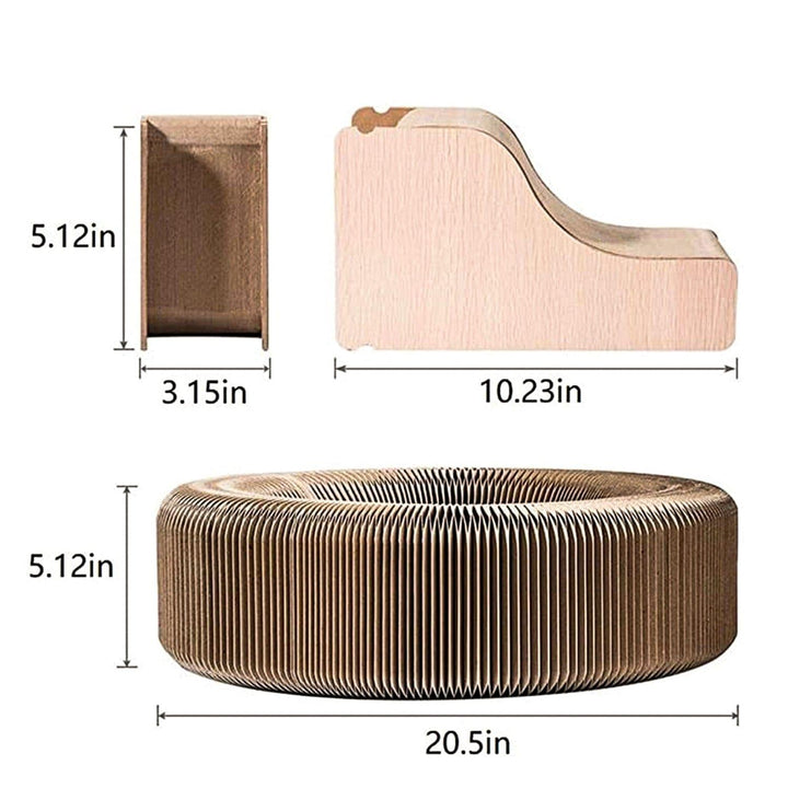 Collapsible Cat Scratcher Bed Present Them