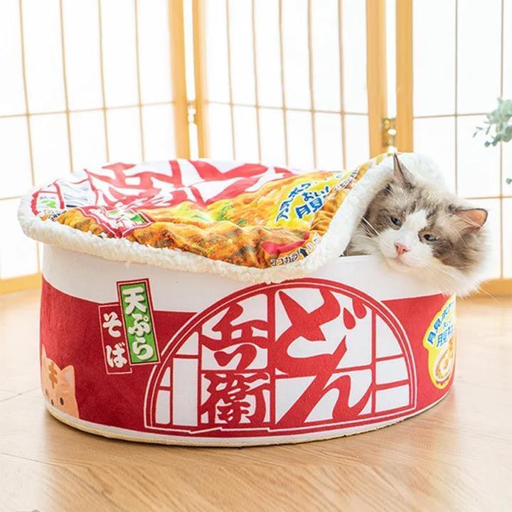 Cup Noodles Cat Bed Present Them