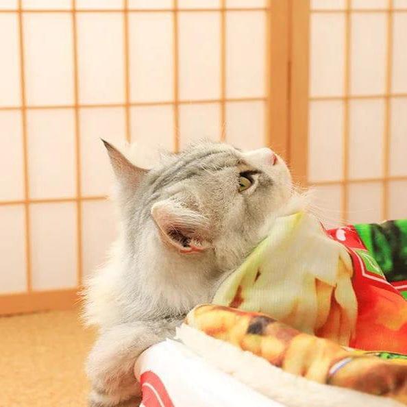 Cup Noodles Cat Bed Present Them