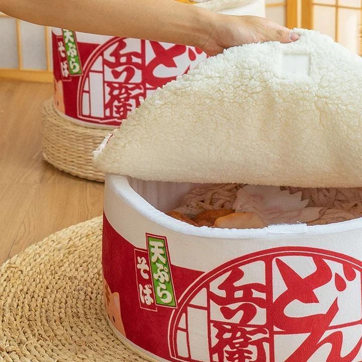 Cup Noodles Cat Bed Present Them