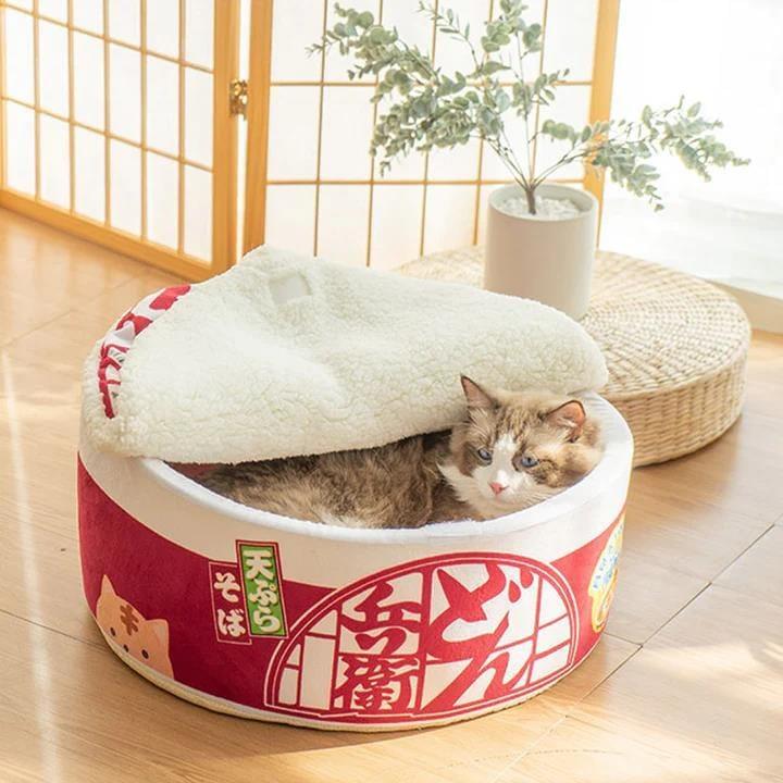 Cup Noodles Cat Bed Present Them