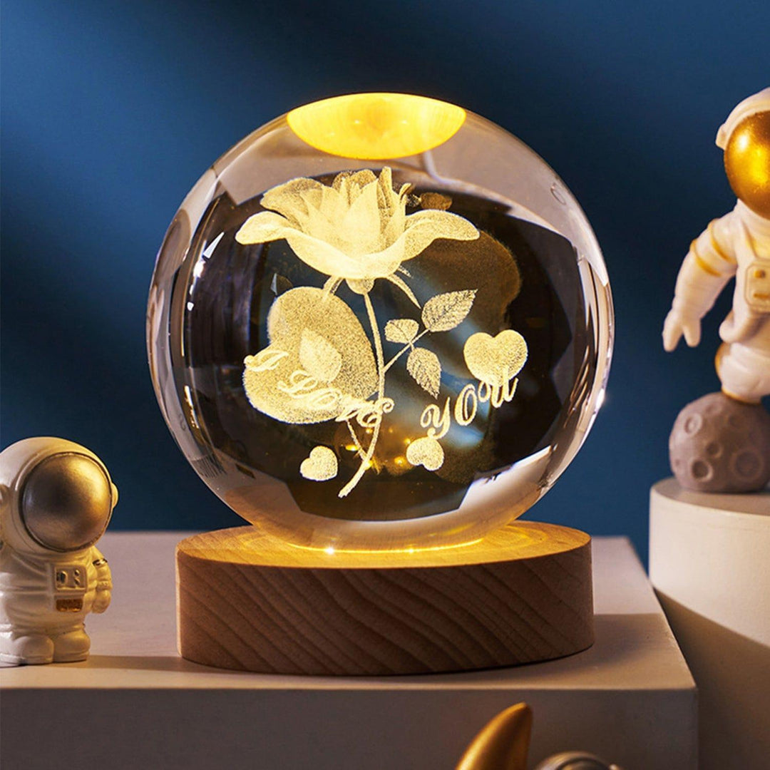 Crystal Ball Night Light Present Them